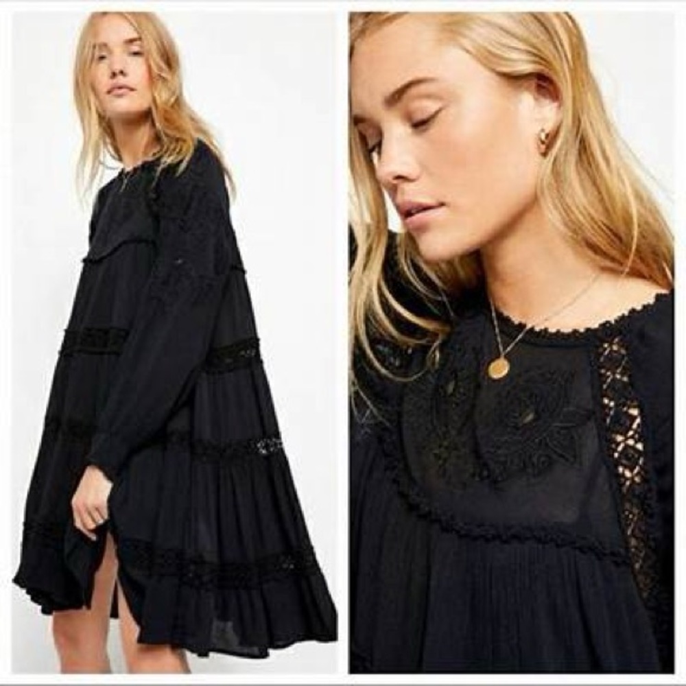 Black Free People Piece of your heart dress